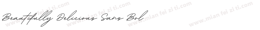 Beautifully Delicious Sans Bold字体转换